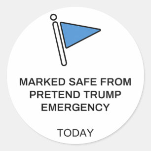 Adesivo Anti Trump Marcado Seguro Meme de Notícias Falsas