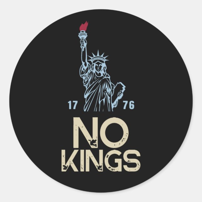 Adesivo Anti Trump No Kings Protest Quote (Frente)