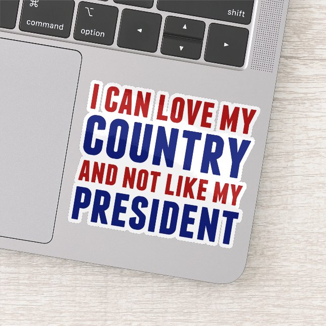 Adesivo Anti Trump Patriótico Não Meu Laptop Presidente (Detalhe)