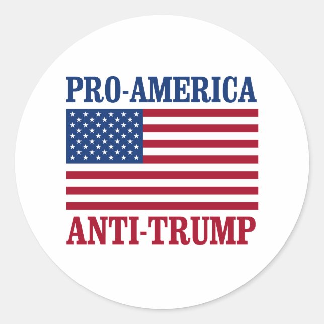 Adesivo Anti-Trump Pro-América - Anti-Trump - (Frente)