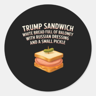 Adesivo Anti Trump Sandwich Sinal Funny Donald