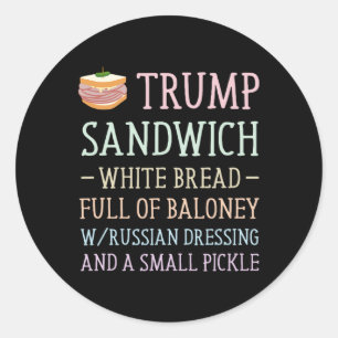 Adesivo Anti Trump Sinal de Sandwich Engraçado