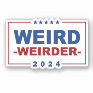 Adesivo Anti Trump Vance - Weird Weirder 2024
