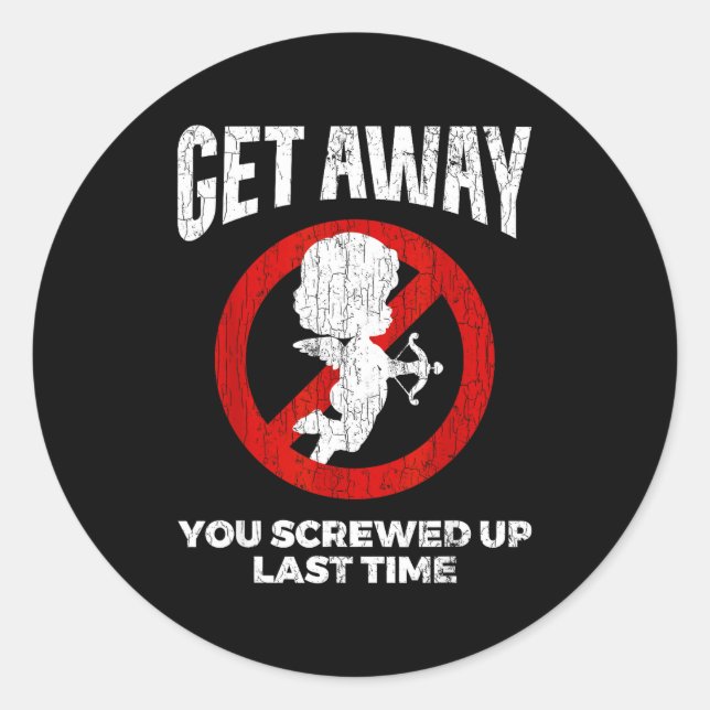 Adesivo Anti Valentines Sarcastic Cud Quote Funny Gift  (Frente)