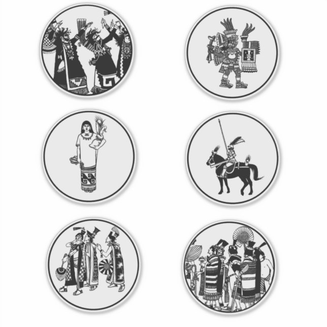 Adesivo Antiga Arte sobre Pessoas mexicanas no México (Frente)