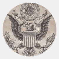 Antiga Casaco de armas americana fascinada