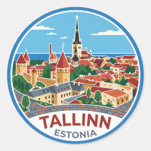 Adesivo Antiga Cidade de Tallinn Estônia