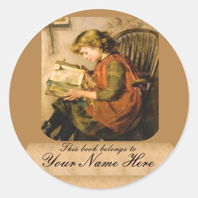 Adesivo Antiga Leitura de Menina Moda (Frente)