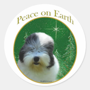 Adesivo Antiga Paz de Sheepdog Inglês