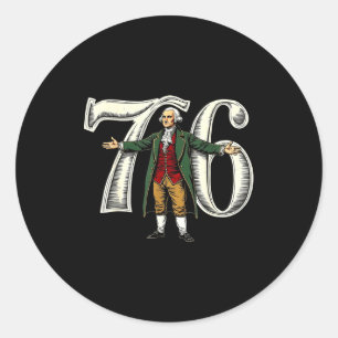 Adesivo Antigo 6-7 7-6 George Washington 67 Seis Sete Ame
