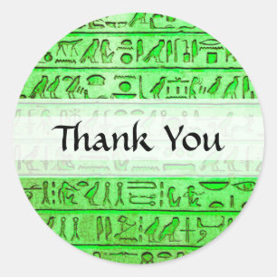 Adesivo Antigo Egípcio Hieroglifos Verde