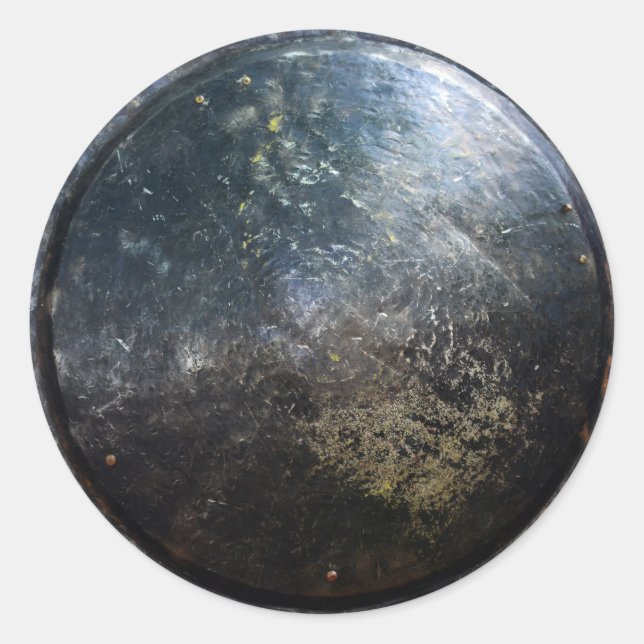 Adesivo antigo escudo grego de troia balde escutador (Frente)