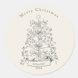Adesivo Antigo nome da árvore de Natal do Mundo