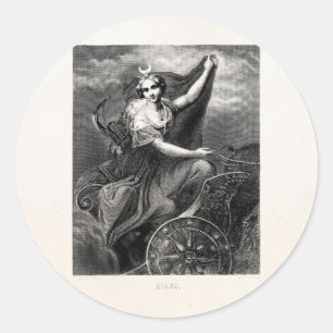 Adesivo Antigo romano grego de Diana Artemis da deusa do
