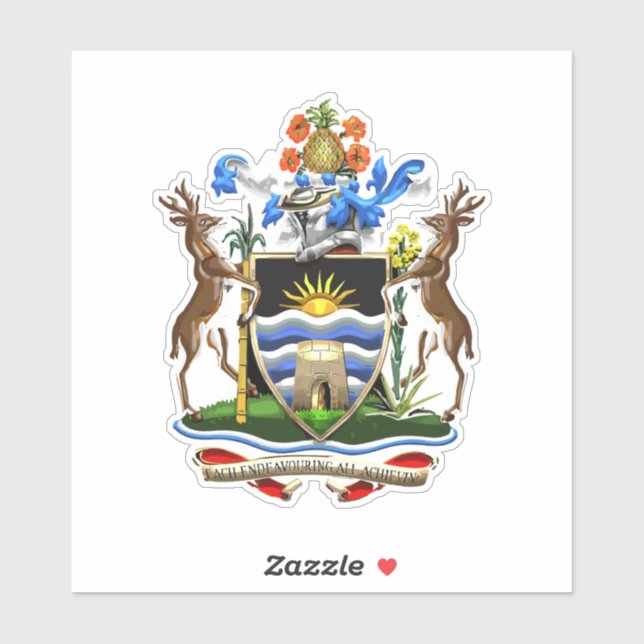 Adesivo Antígua e Barbuda (Folha)