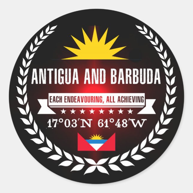Adesivo Antígua e Barbuda (Frente)