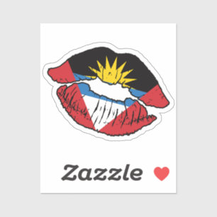 Adesivo Antígua e Barbuda Antiguan Lipstick Sinalizador de