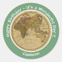 Antiguidade 1786 - Partido Tema do Mapa do Hemisfé