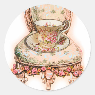 Adesivo Antiguidade do Teacup de Rosa e Presidente Vitoria