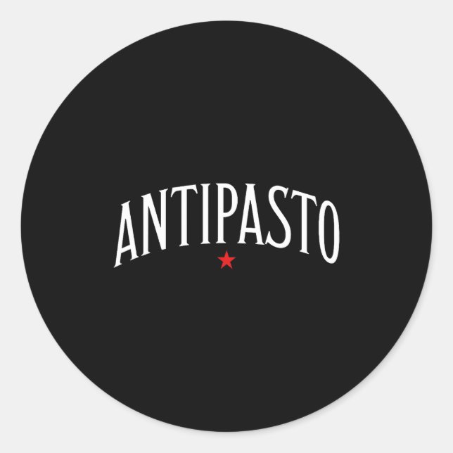 Adesivo Antipasto, Italian Food Lover Foodie  (Frente)