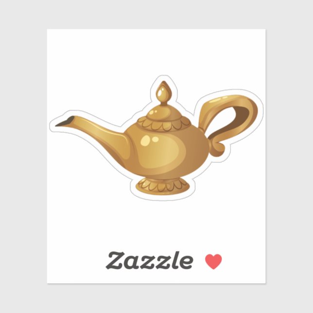 Adesivo Antique Arabian Qindil Magic Lamp Sticker - Golden (Folha)