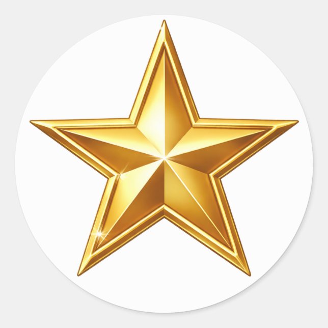 Adesivo Antique Gold Star Envelope Seal Sticker (Frente)