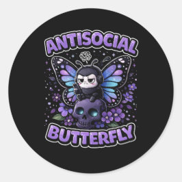 Adesivo Antisocial Butterfly