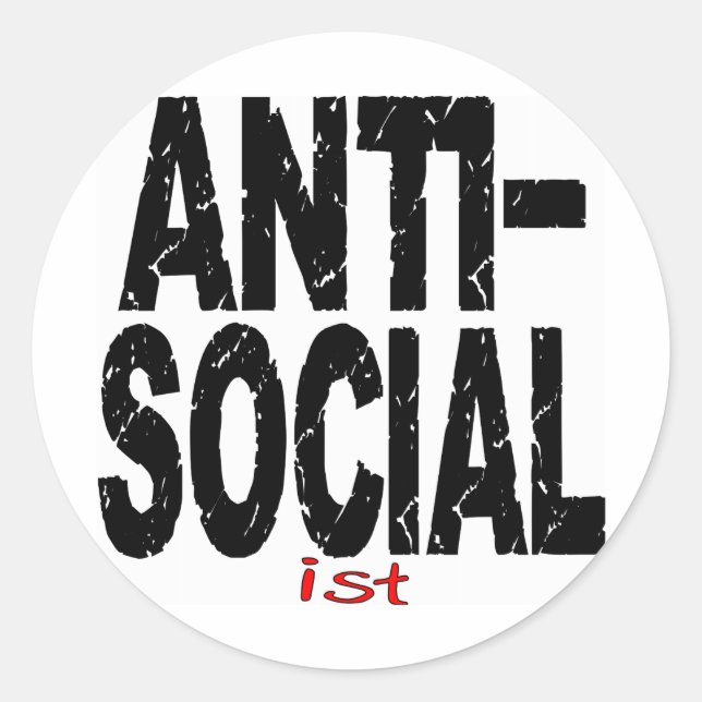 Adesivo Antissocial (Anti-Socialista) (Frente)