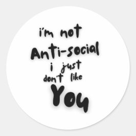 adesivo antissocial do clube introvertido