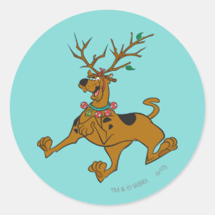 Adesivo Antlers do feriado do Natal de Scooby-Doo