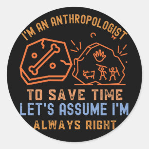 Adesivo Antropólogo, Antropologia Engraçado