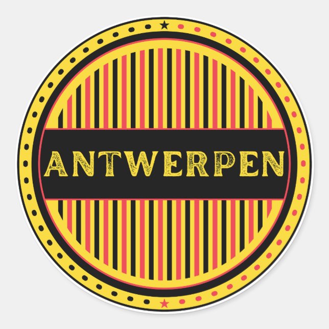 Adesivo Antwerp City Pride Emblem – Belgian Identity (Frente)