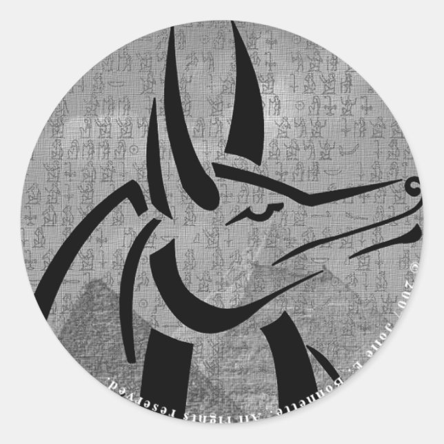 Adesivo Anubis Round Stickers (Frente)