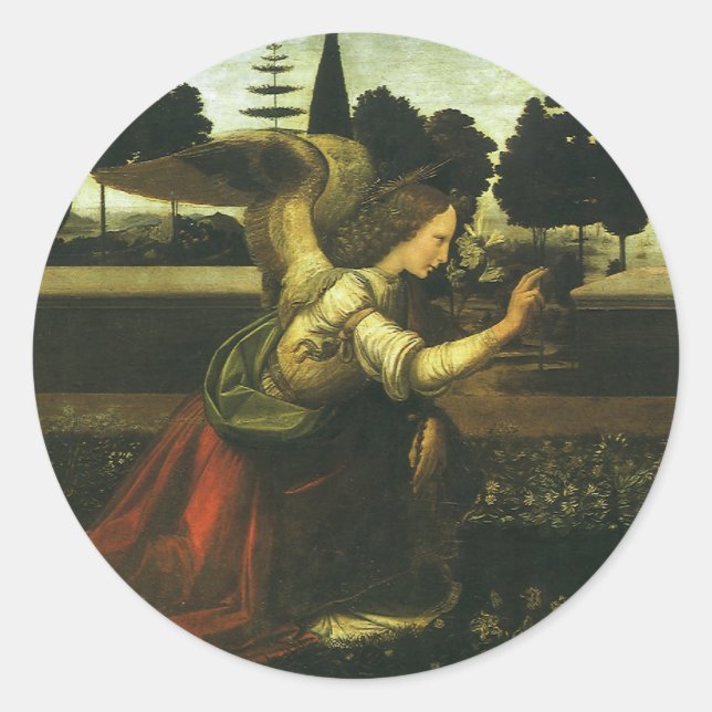 Adesivo Anunciação de Leonardo da Vinci (Frente)