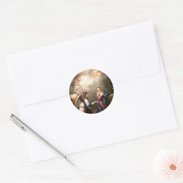 Adesivo Anunciação de Murillo (detalhes) (Envelope)