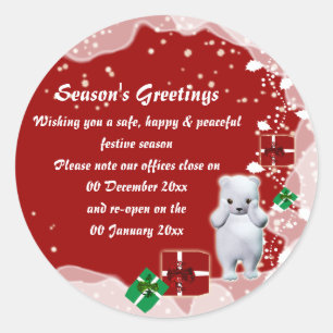 Adesivo Anúncio aberto fechado da consciência das datas 