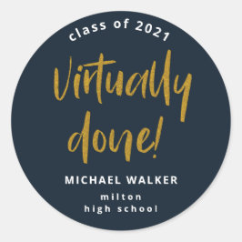 Adesivo anúncio clássico de graduação feito virtualmente