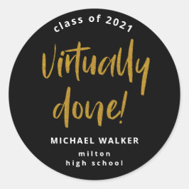 Adesivo anúncio clássico de graduação feito virtualmente