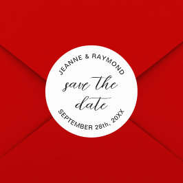 Adesivo Anúncio de casamento simples e limpo Salve a data