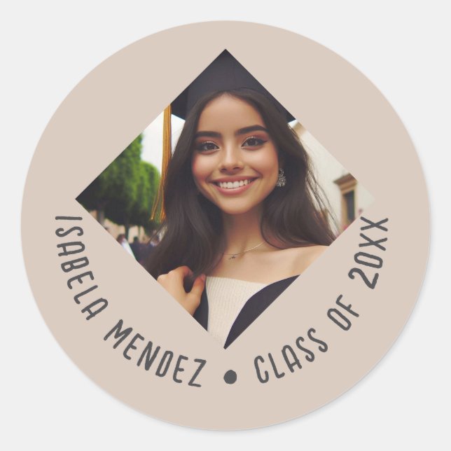 Adesivo Anúncio de Foto de Graduação Personalizada (Frente)
