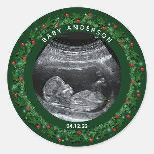 Adesivo Anúncio de Gravidez de Natal