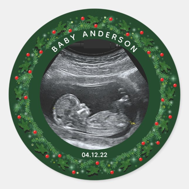 Adesivo Anúncio de Gravidez de Natal (Frente)