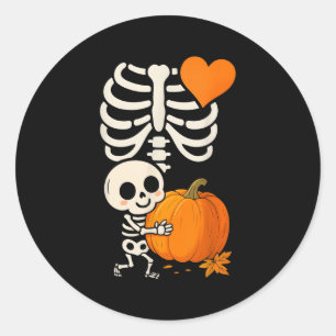 Adesivo Anúncio de Gravidez do Esqueleto de Halloween Soky