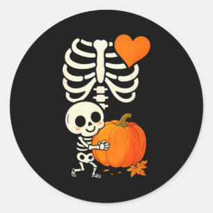 Adesivo Anúncio de Gravidez do Esqueleto de Halloween Soky