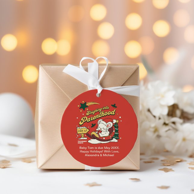 Adesivo Anúncio de Gravidez no Natal Moderno (Criador carregado)