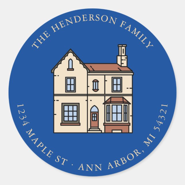 Adesivo Anúncio de Movimentação de Mudança Moderna de Ende (Frente)