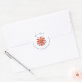 Adesivo Anúncio de Movimentação Floral Sunburst