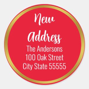 Adesivo Anúncio de movimento Dourado e vermelho de feriado