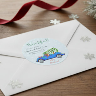 Adesivo Anúncio de mudança de Natal em movimento