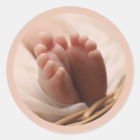 Anúncio de Nascimento Bebê pés minúsculos Selo Ros